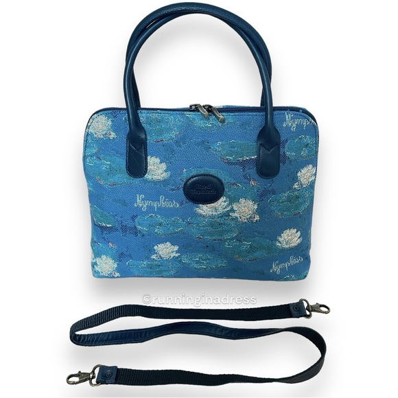 Royal Tapisserie Woven Monet's Nymphéas Water Lilies Print Tapestry Bag - Picture 5 of 14